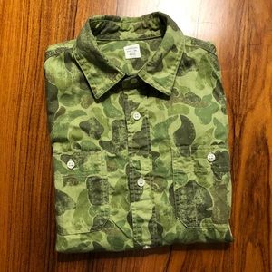 Crewcuts Distressed Camo Print L/s Shirt